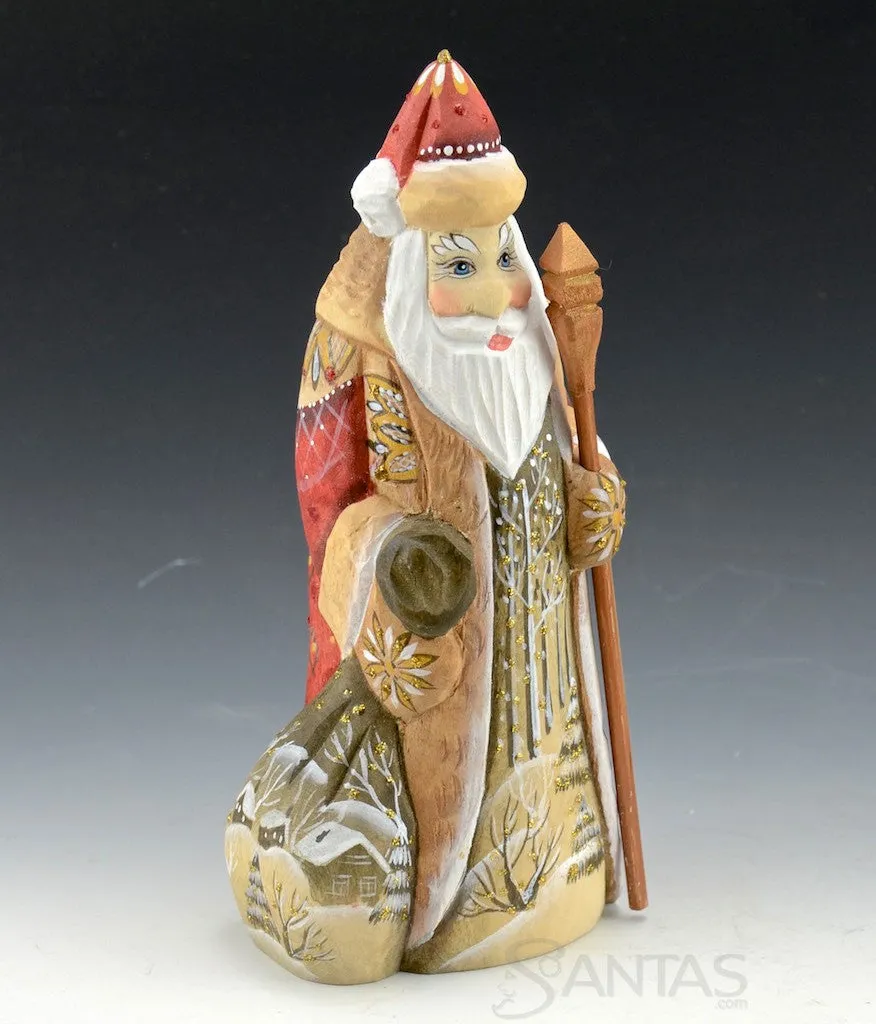 6 inch woodsy Russian Santa