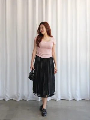 ACEWIN 2-Way Elastic Waist Mesh Midi Skirt (Free Size) 601303