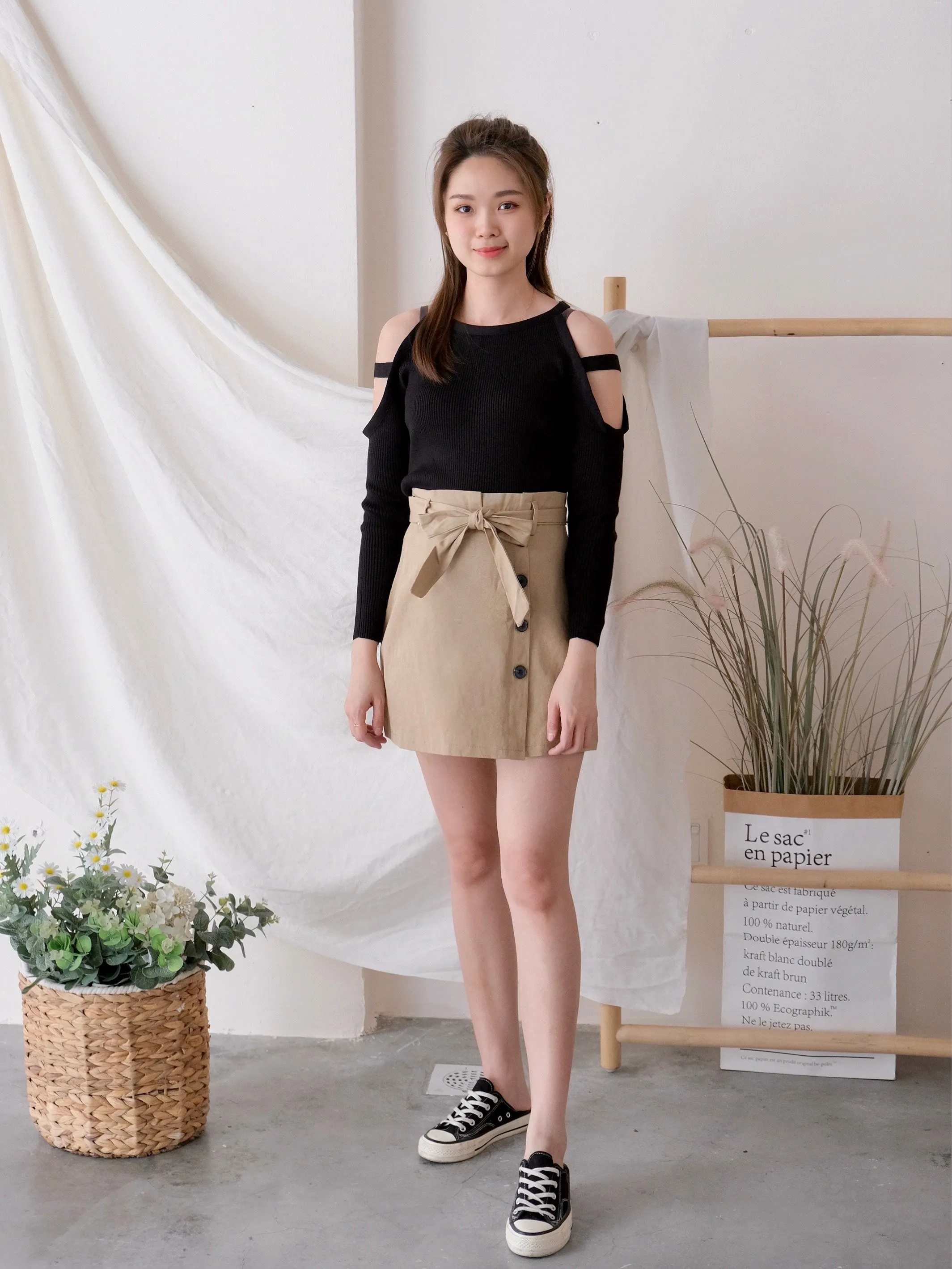 ACEWIN Front Ribbon Wrap Skirt (Size S-L) 601204