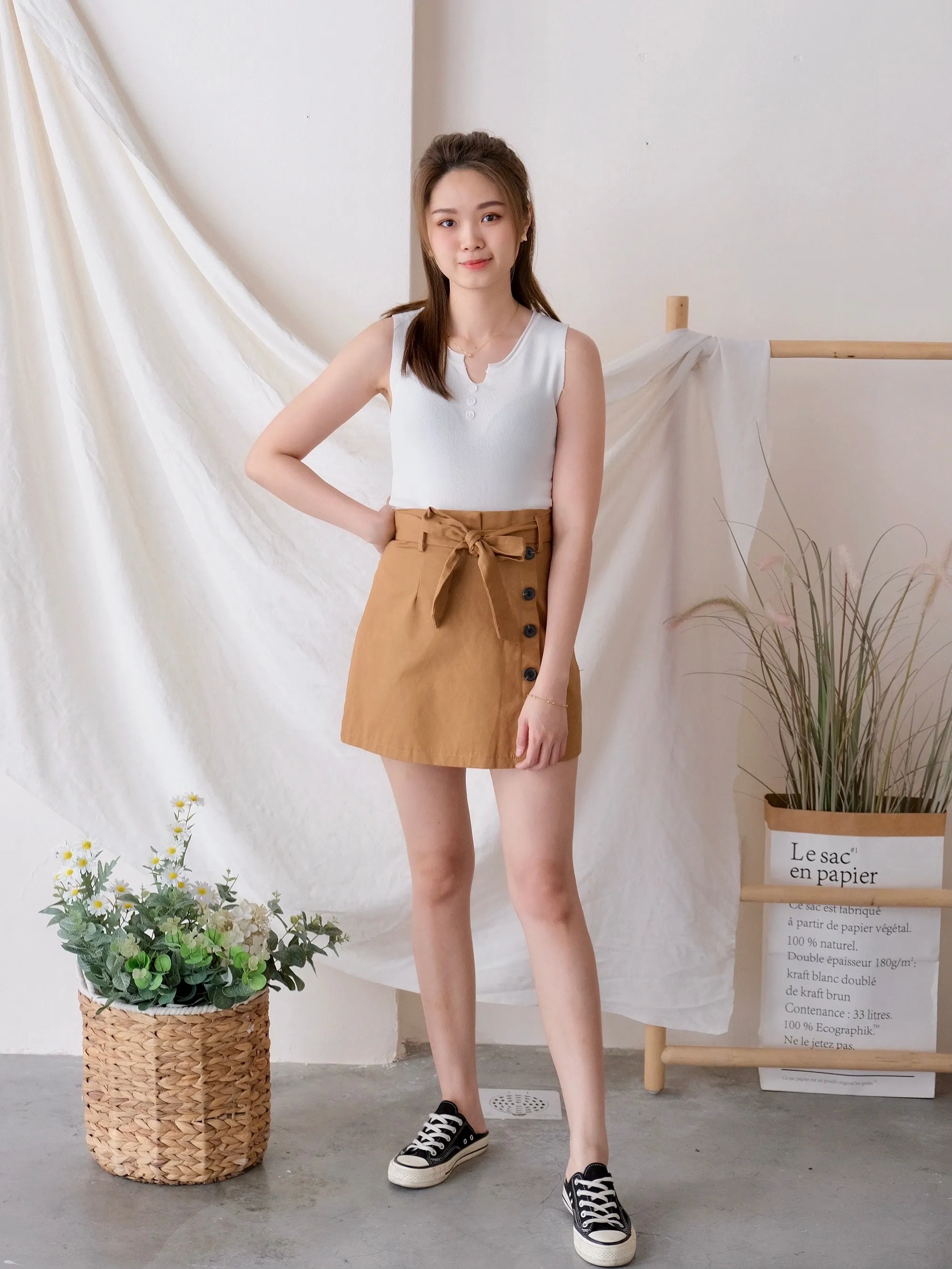 ACEWIN Front Ribbon Wrap Skirt (Size S-L) 601204