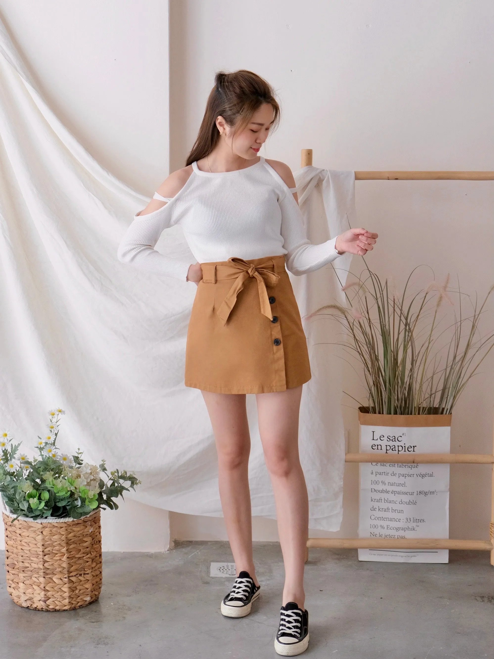 ACEWIN Front Ribbon Wrap Skirt (Size S-L) 601204