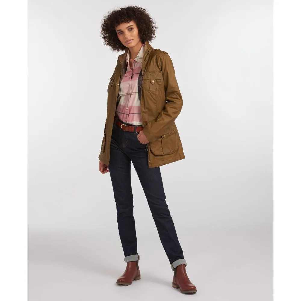 Barbour Defence Lightweight Ladies Wax Jacket - Sand/Classic