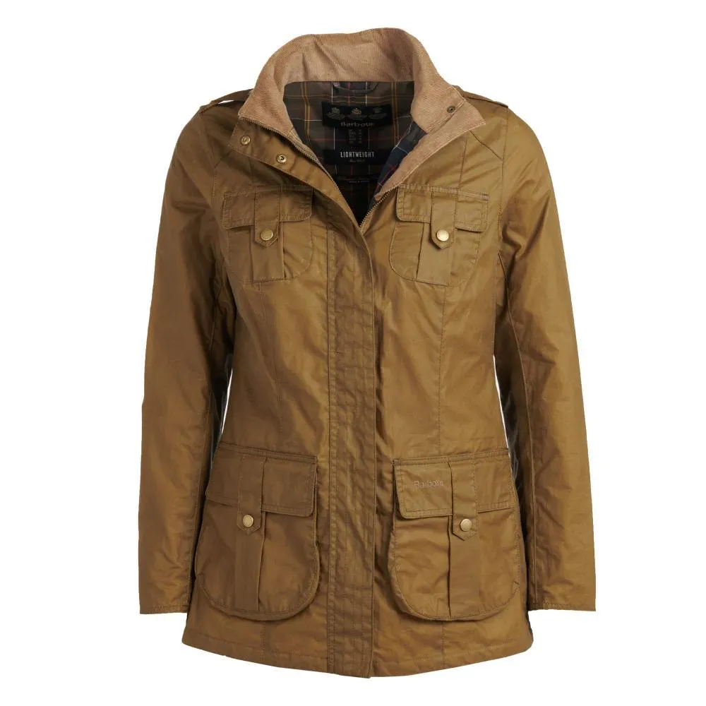 Barbour Defence Lightweight Ladies Wax Jacket - Sand/Classic