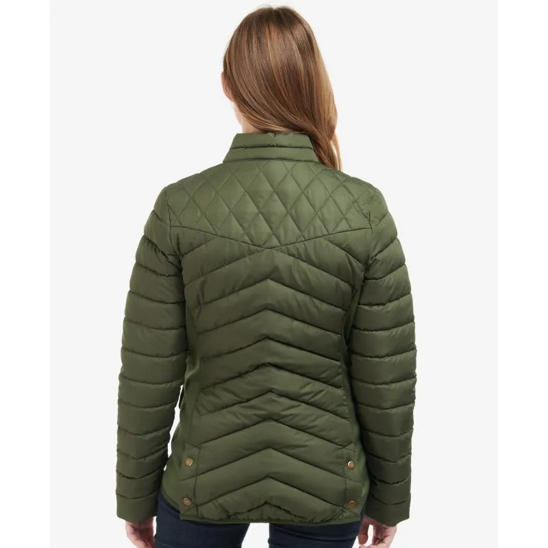 Barbour Stretch Cavalry Ladies Quilt Jacket - Olive/Olive Marl