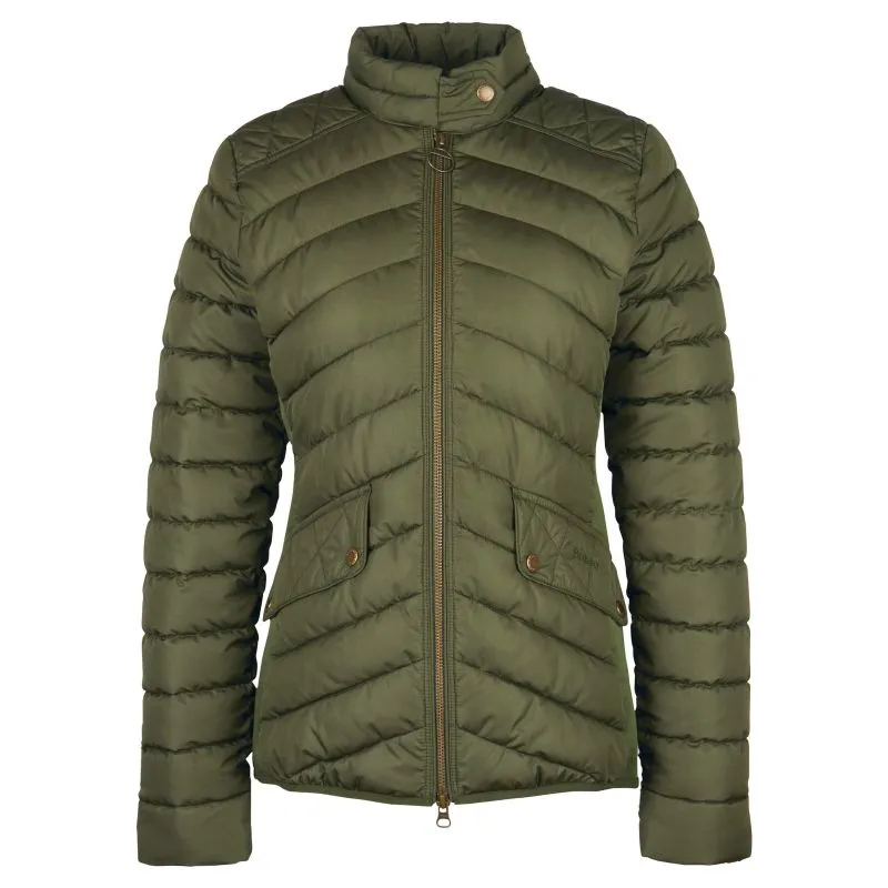 Barbour Stretch Cavalry Ladies Quilt Jacket - Olive/Olive Marl