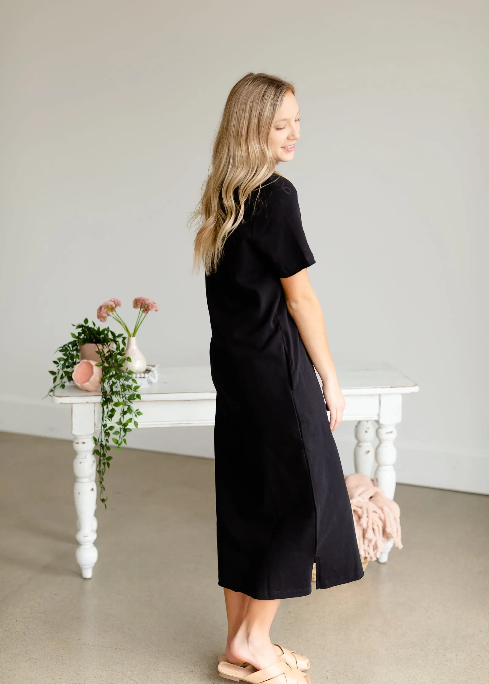 Black Polo Knit Maxi Dress - FINAL SALE