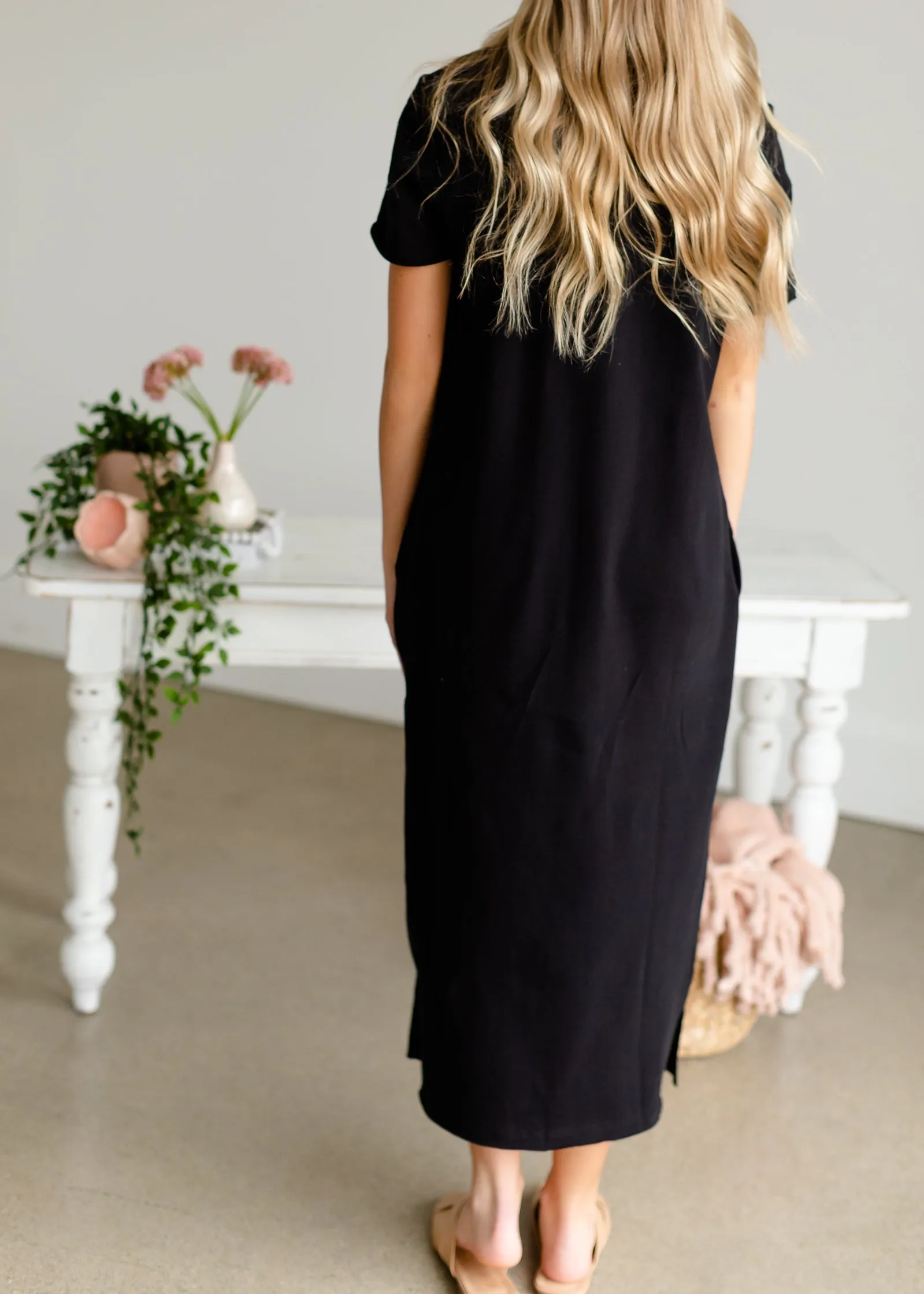 Black Polo Knit Maxi Dress - FINAL SALE