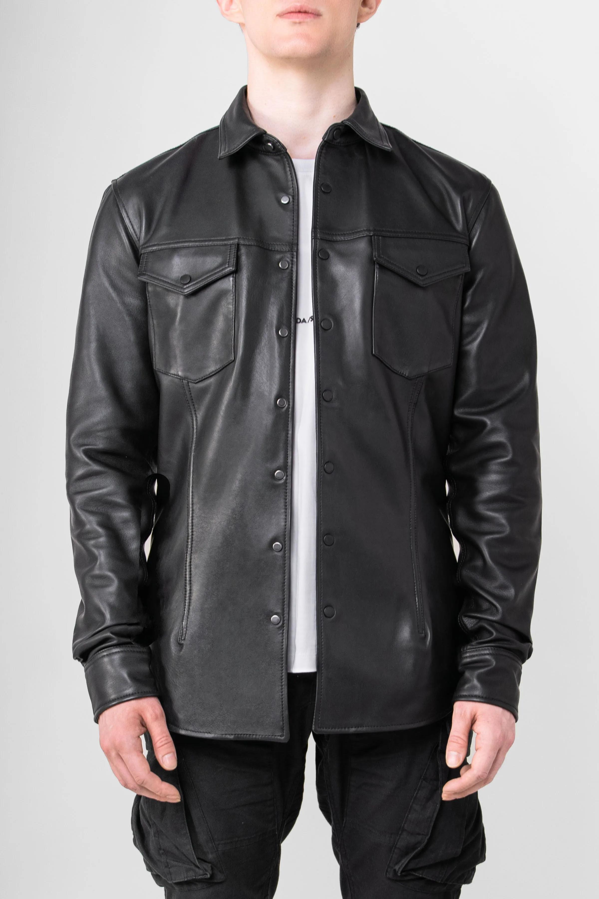 BODA Leather Overshirt Tall