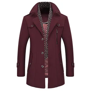 Casual Woolen Trench Coat