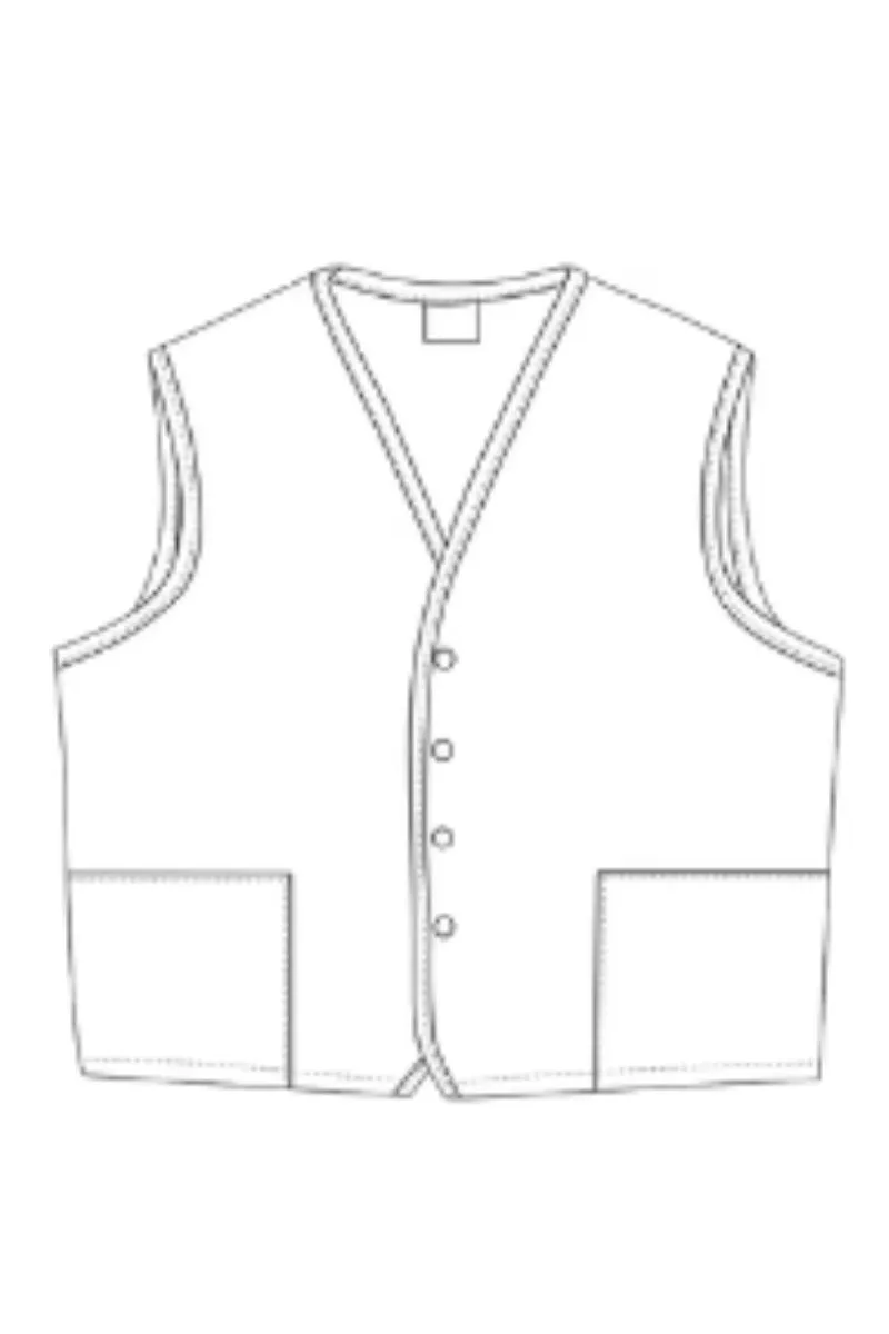 Charcoal 4-Button Unisex Vest with 2 Pockets