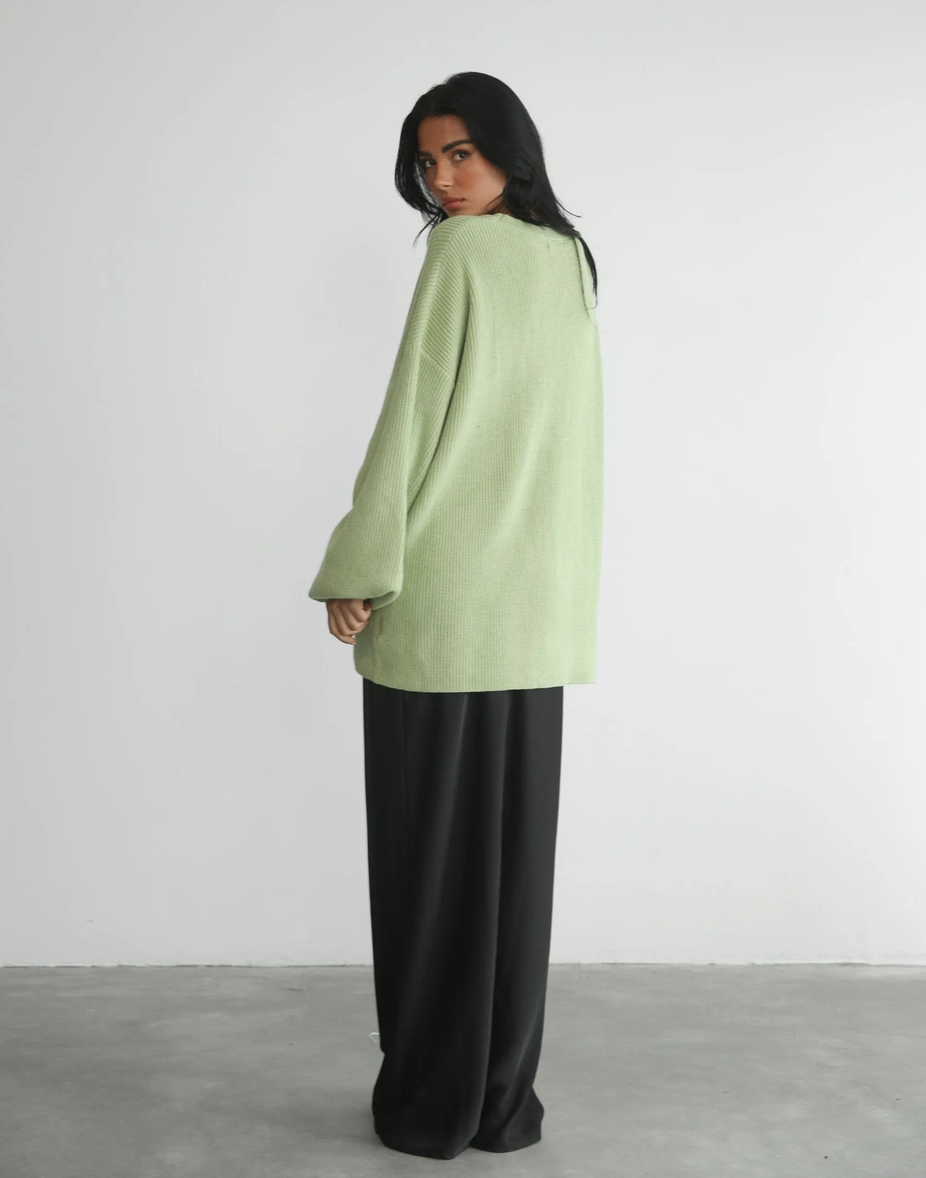 Cody Oversized Jumper (Sage)