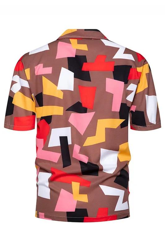 Coffee Men Hawaiian Short Sleeve Shirts