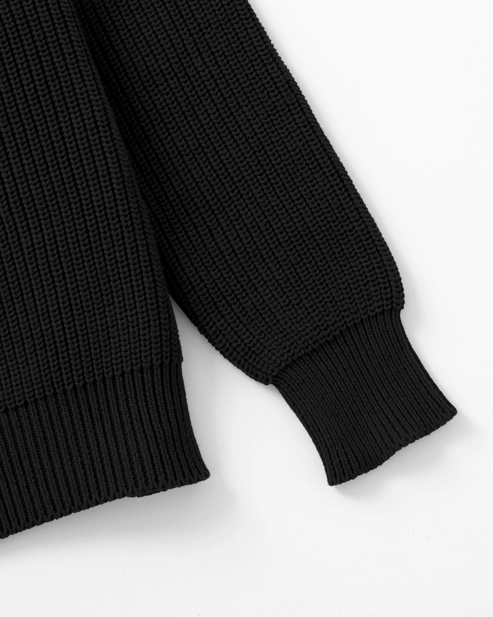 Cotton Knit Sweater Black - Unisex