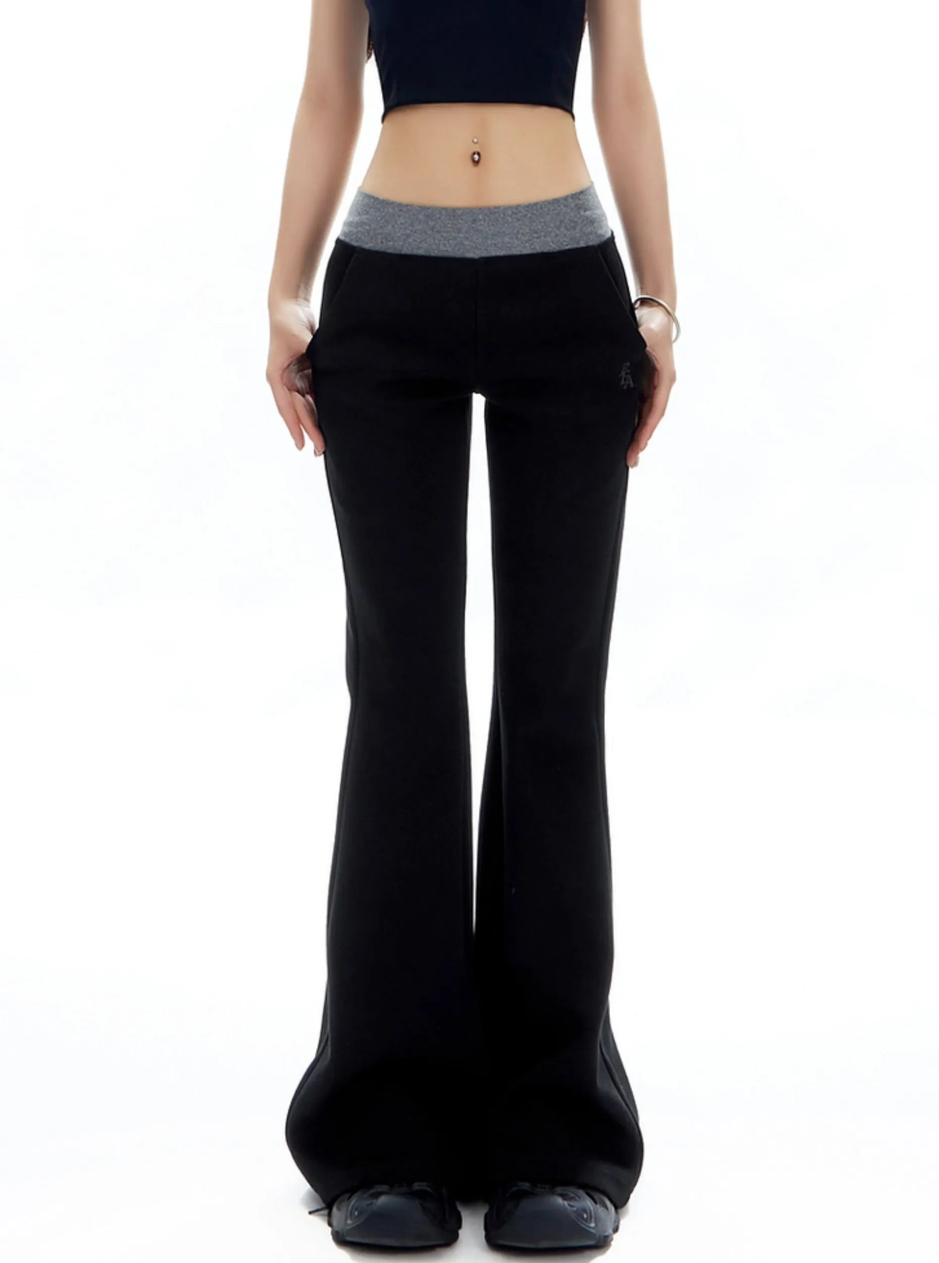 Cozy Contrast Flare Lounge Pants