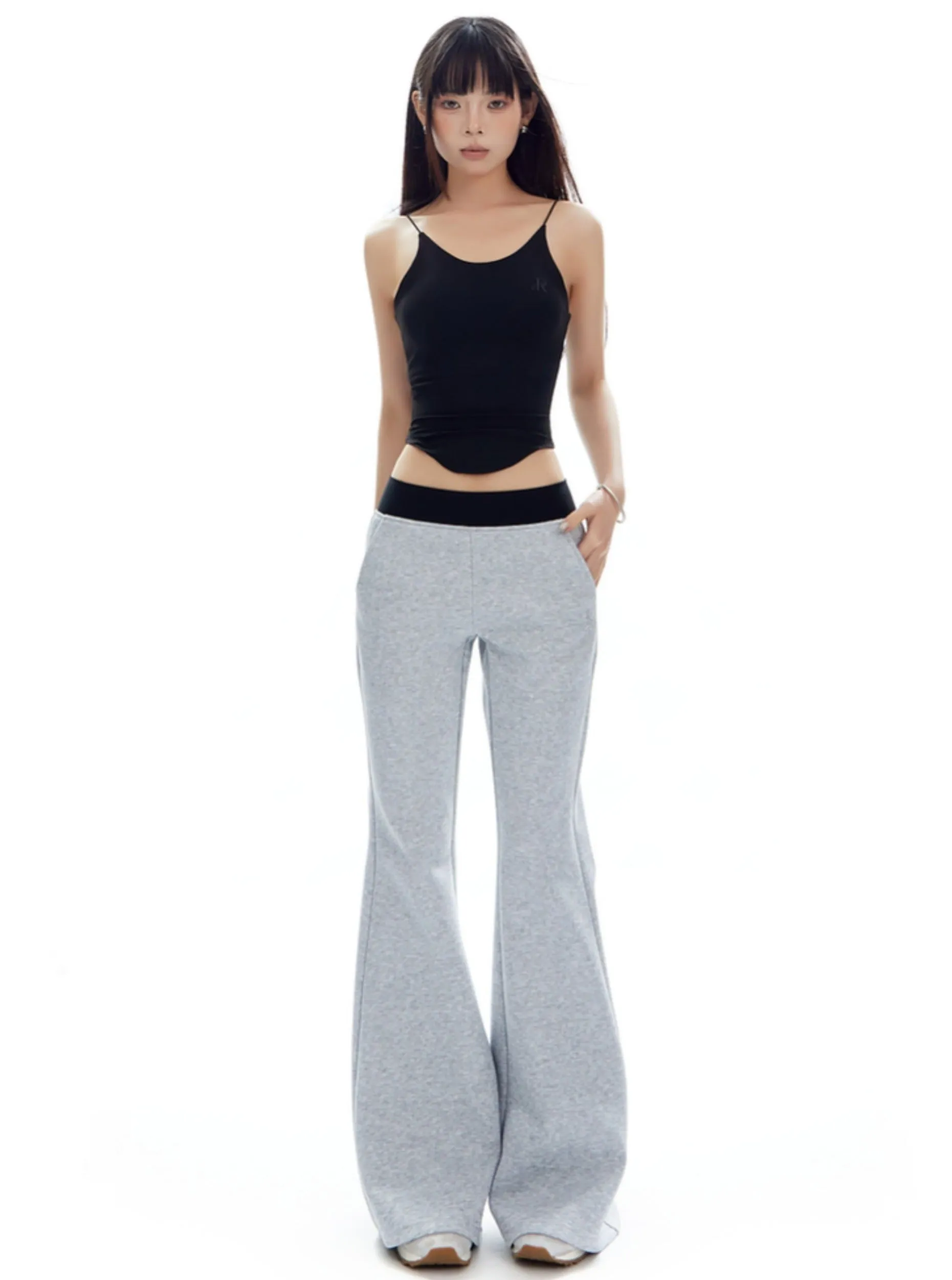 Cozy Contrast Flare Lounge Pants