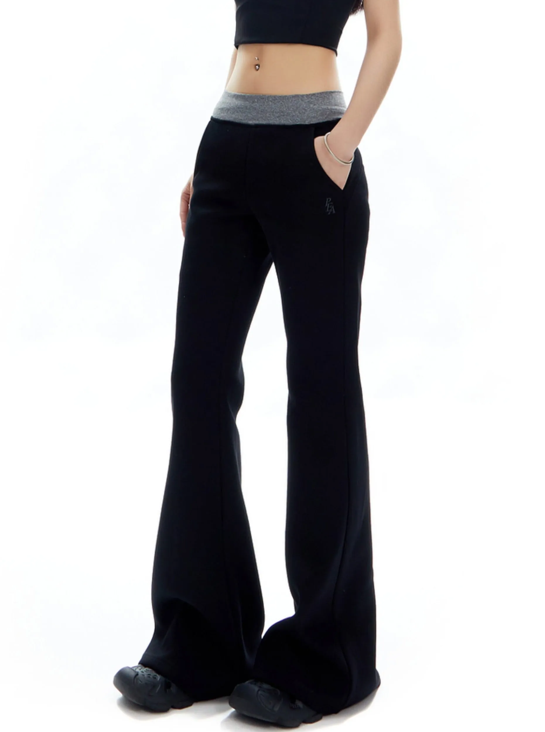 Cozy Contrast Flare Lounge Pants