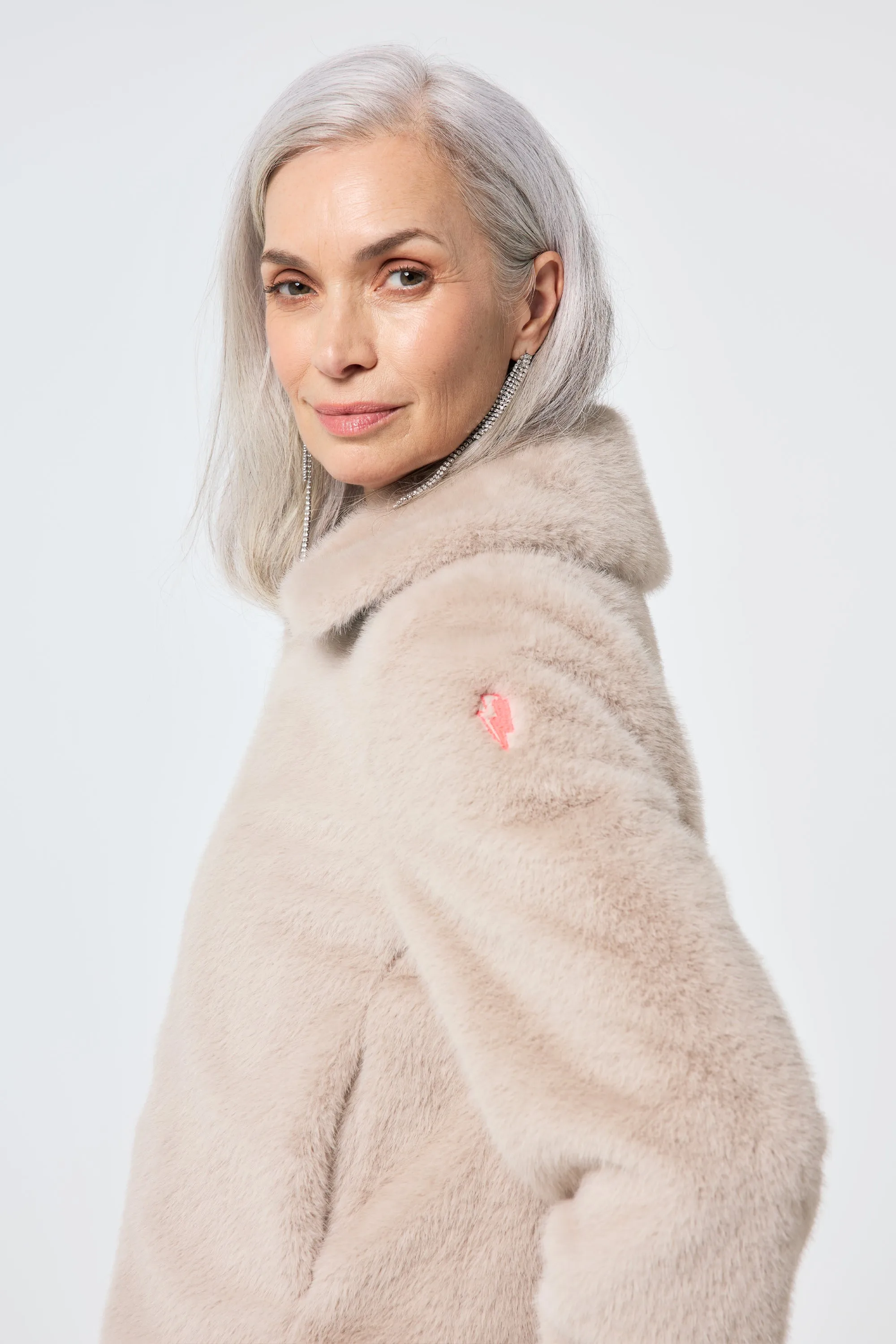 Cream Faux Fur Jacket