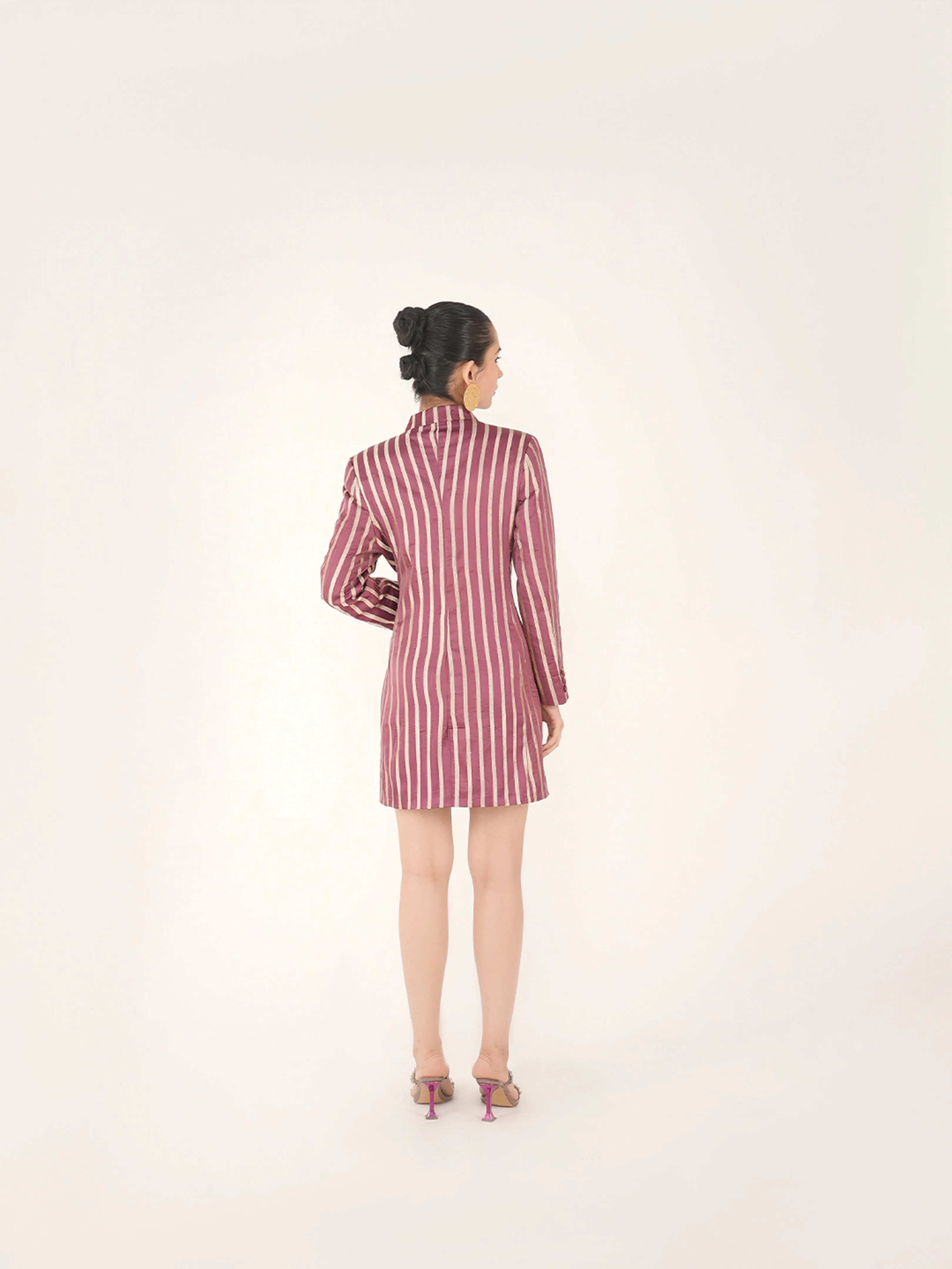 Dusk Blazer Dress In Mauve RTS