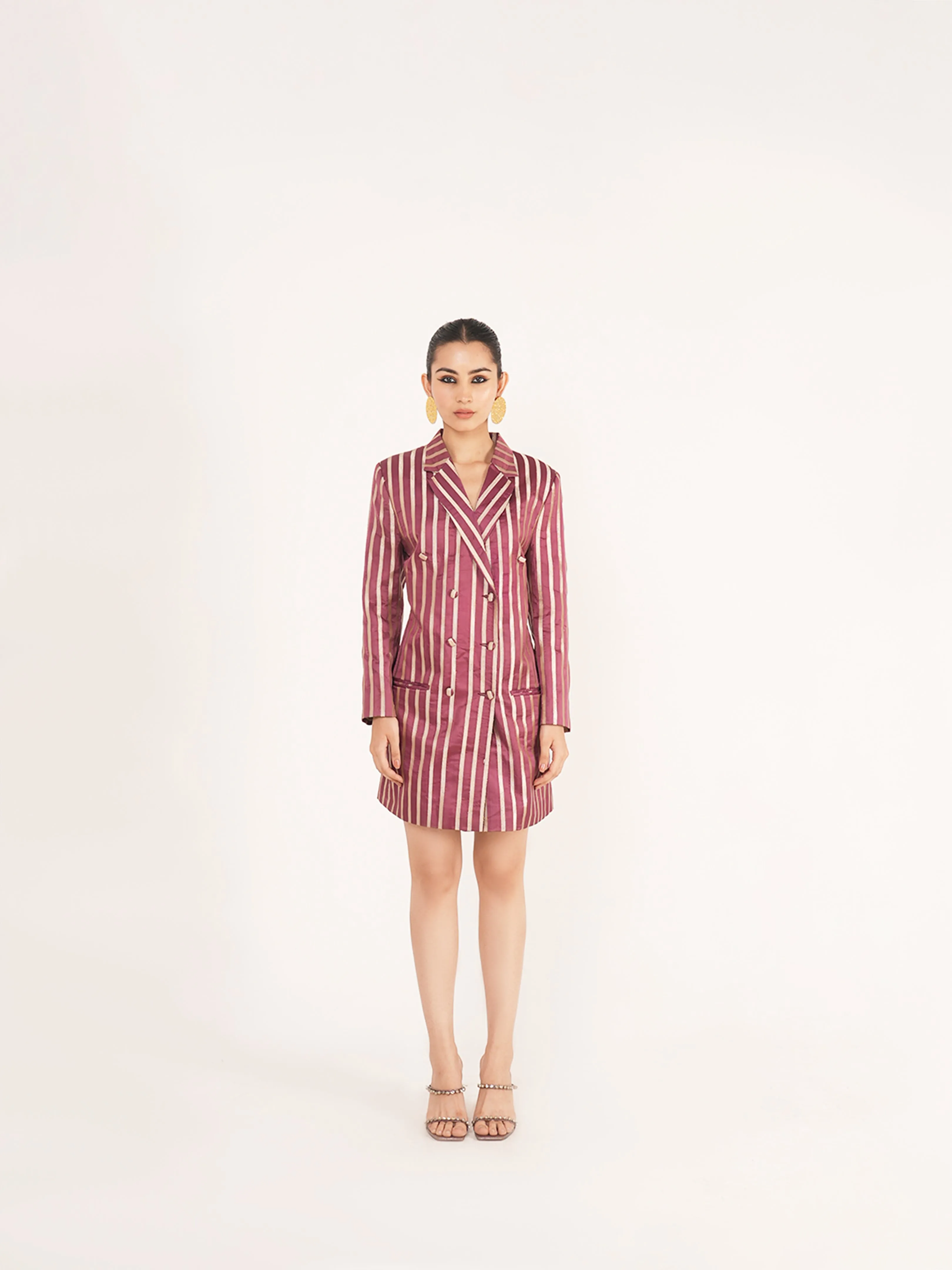 Dusk Blazer Dress In Mauve RTS