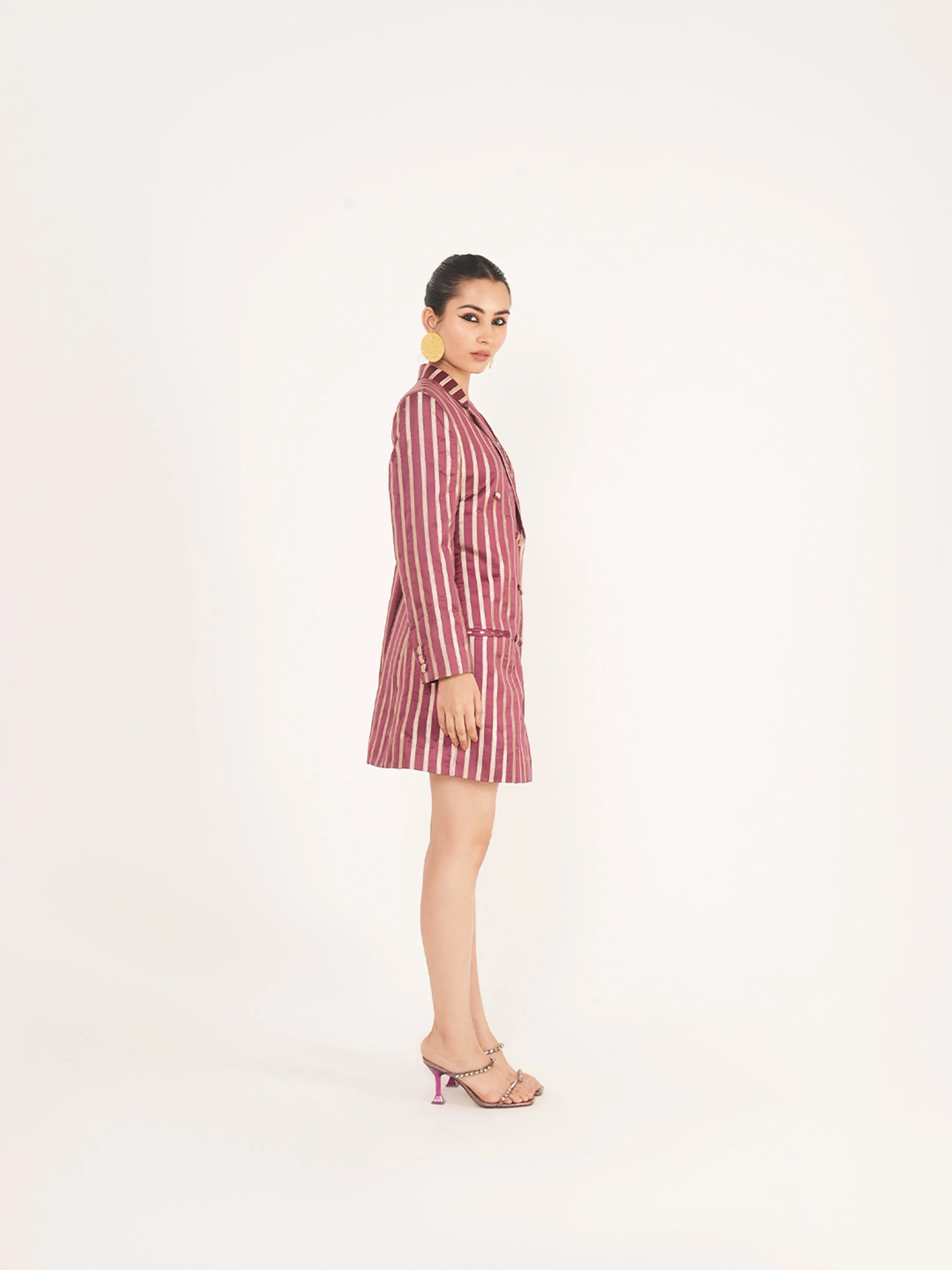 Dusk Blazer Dress In Mauve RTS