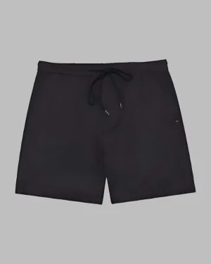 Far Afield HOUSE SHORTS Herringbone Twill Meteorite Black