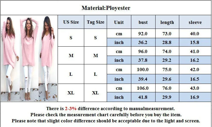 Fashion Autumn Winter Dress Womens V-Neck Loose Knitted Oversized Baggy Sweater Jumper Tops Dress Outwear Plus Size S-XL Vestidos