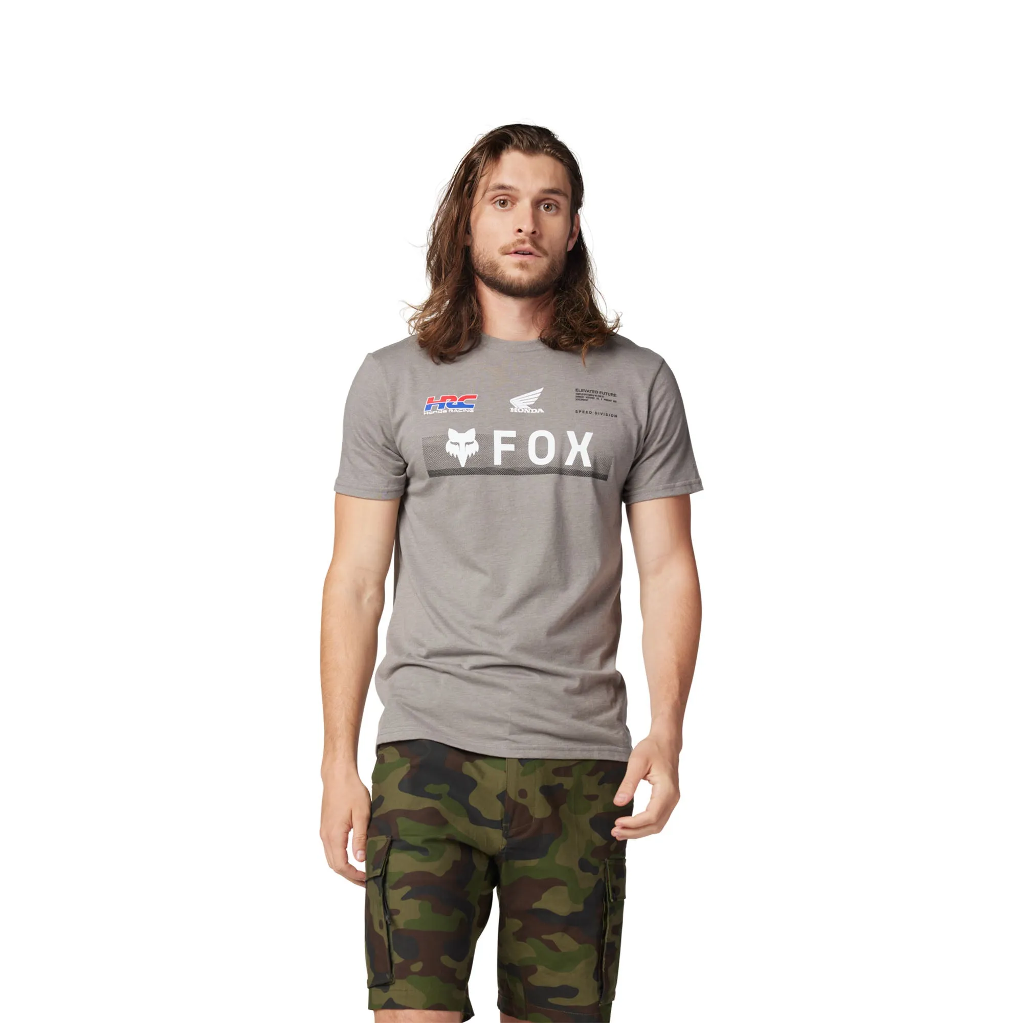 Fox Racing Fox x Honda Premium Tee T-Shirt Heather Graphite Grey