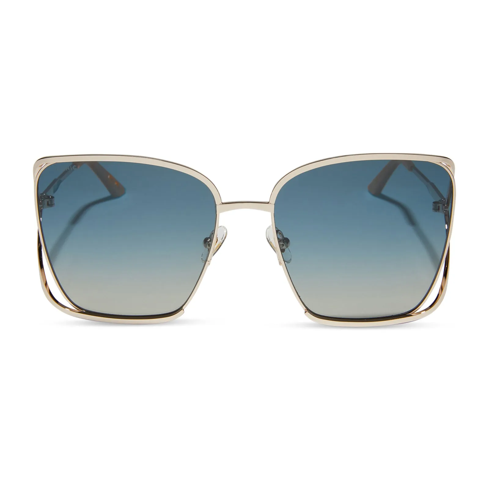 FRANCESCA - CHAMPAGNE   PARADISO BLUE   POLARIZED SUNGLASSES