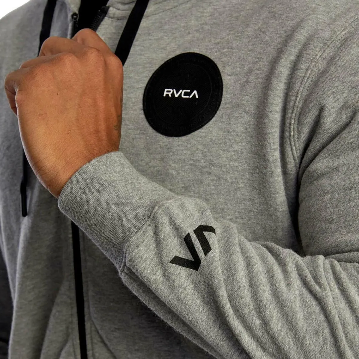 Grey RVCA Swift Zipped Hoodie