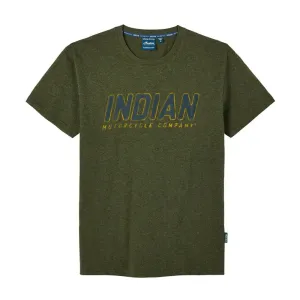 Indian Motorcycle  Mens Block Track T-Shirt Tee Soft Lightweight Comfy Khaki