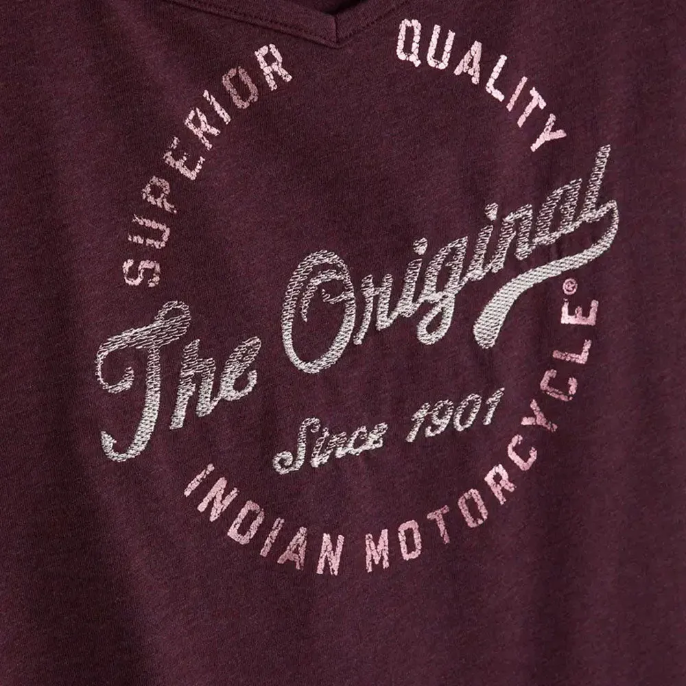 Indian Motorcycle  Womens Original T-Shirt Tee Lightweight Comfortable Purple