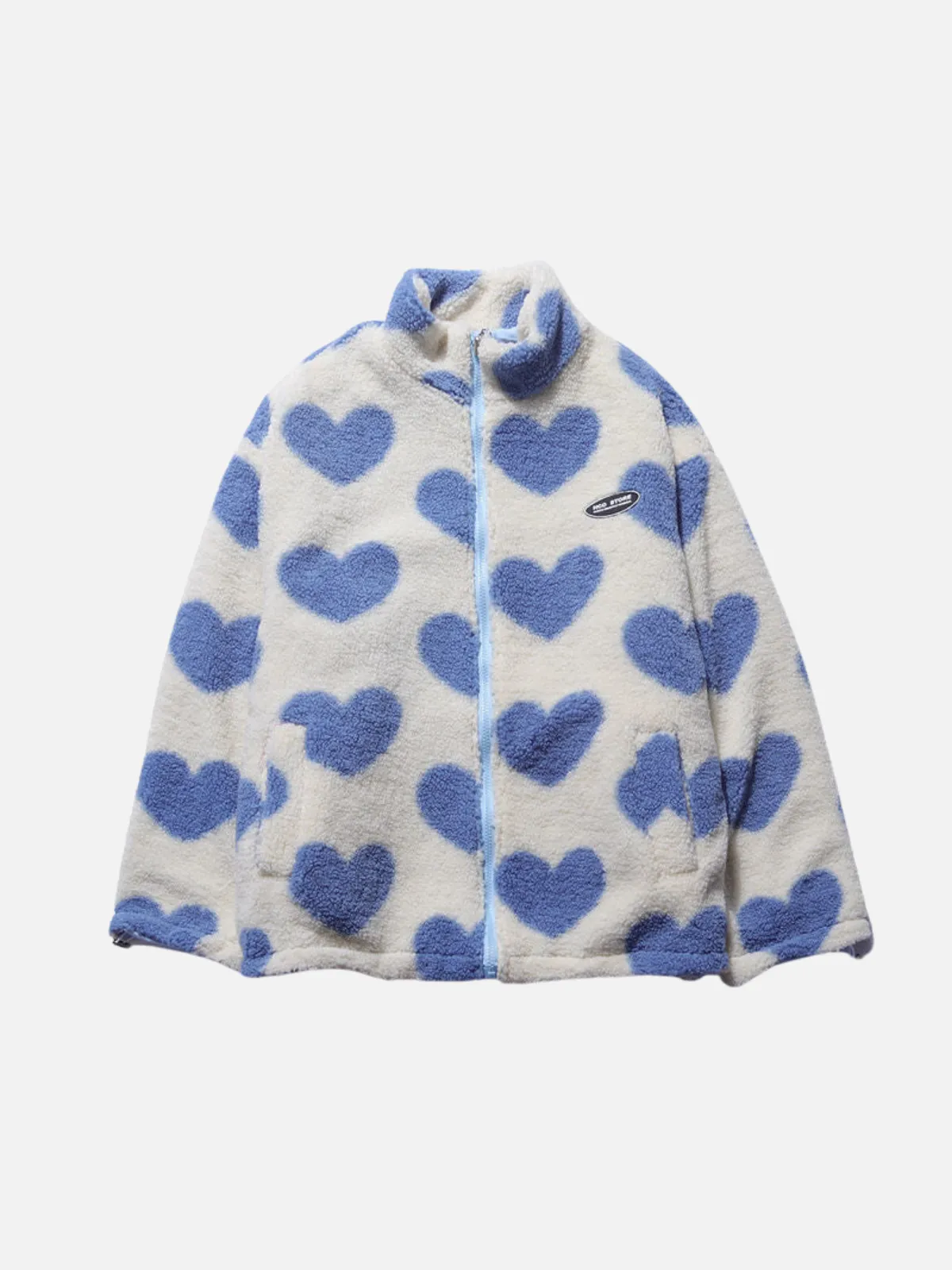 Ivyshape | Casual Winter Jackets with Heart Patterns for Women