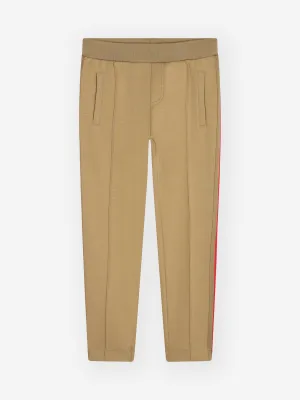 Karl Lagerfeld Boys Logo Track Pants in Beige