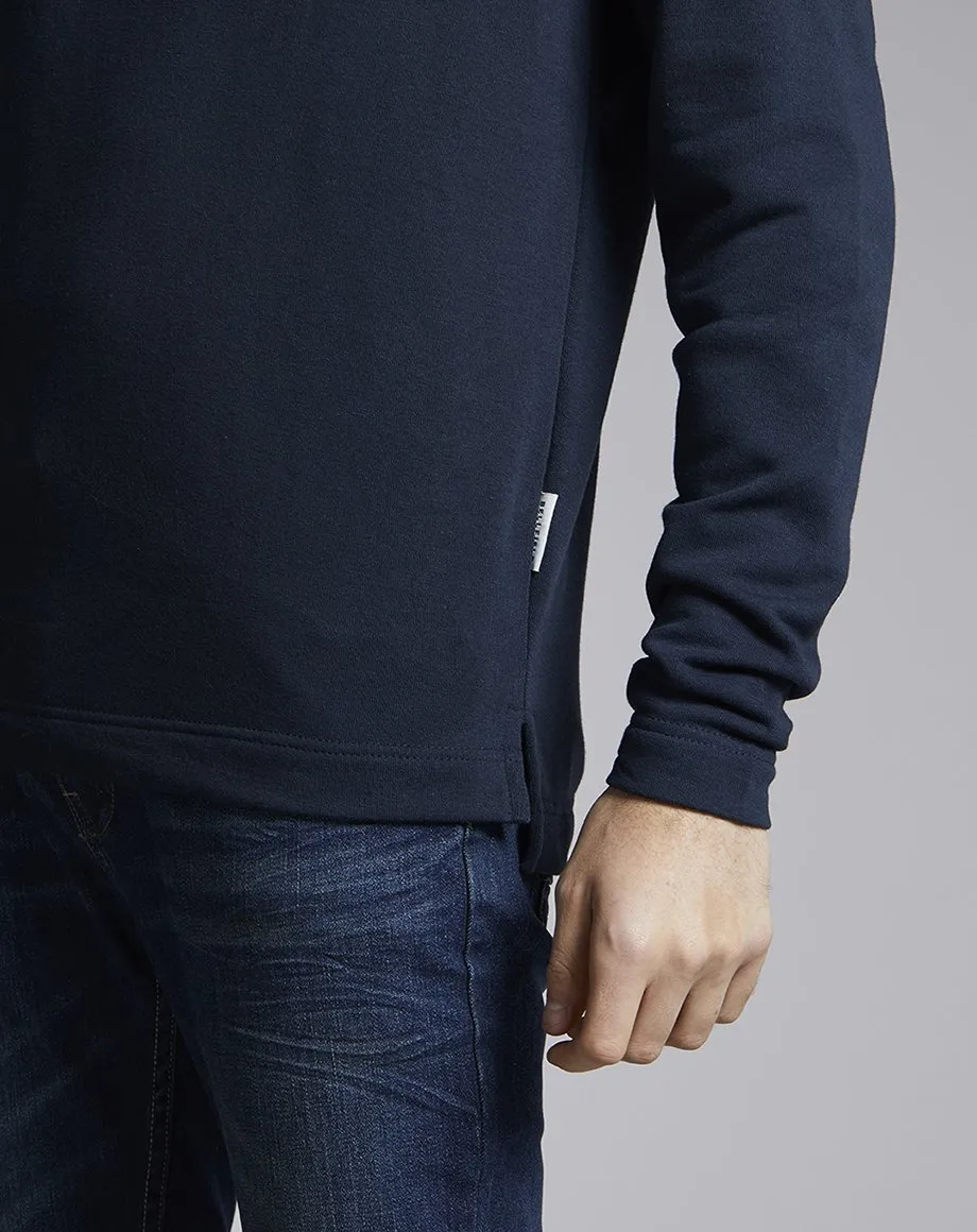 LAIRD HIGH NECK MENS SWEATSHIRT | NAVY