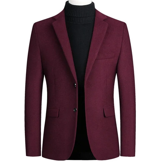 Men's Wool Blends Casual Blazers