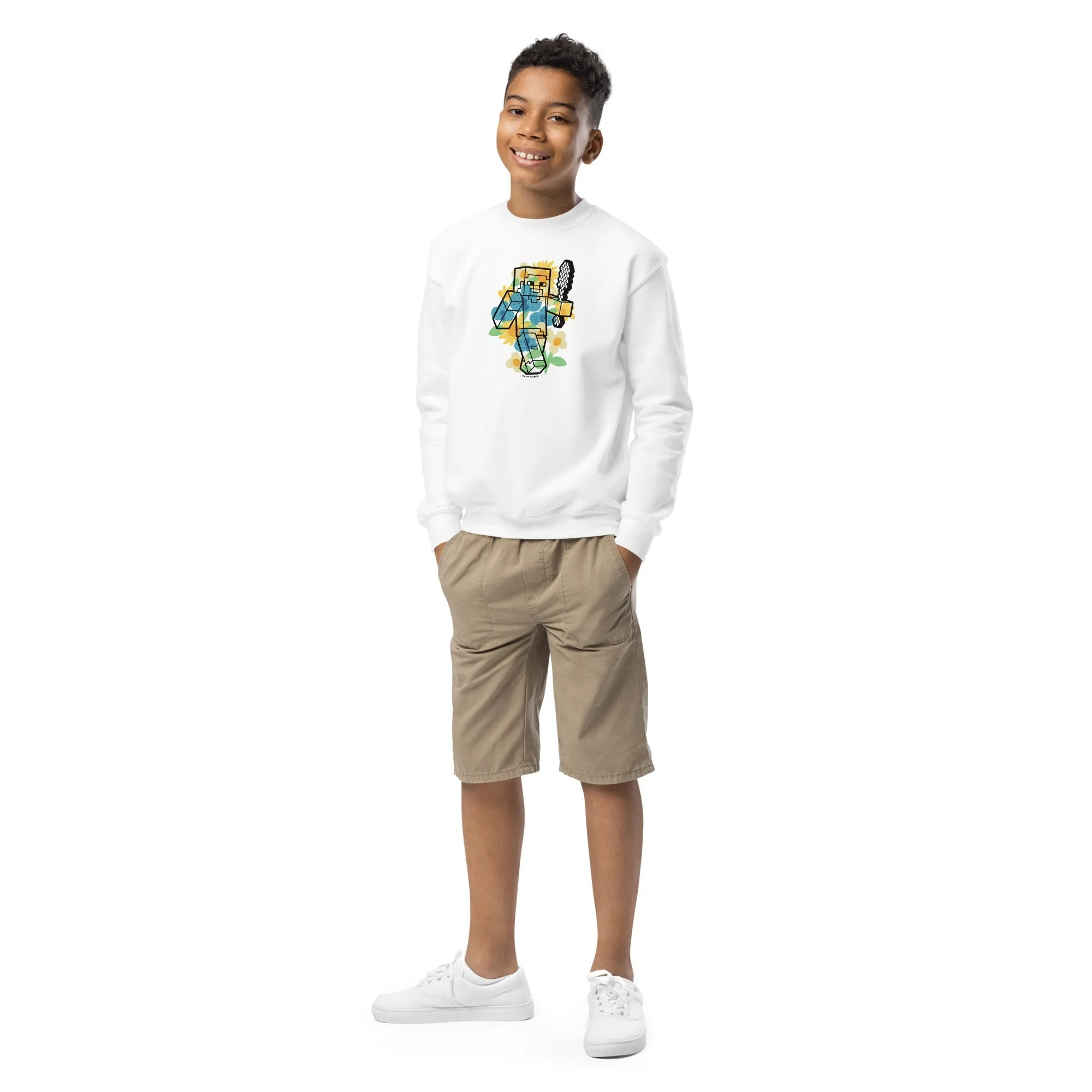 Minecraft Spring Adventure Kids Crewneck