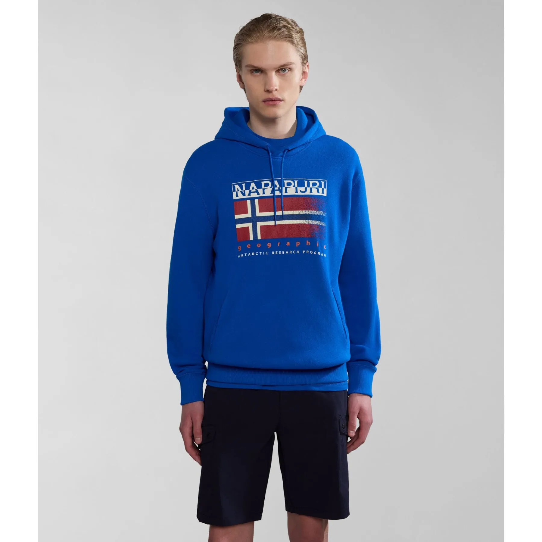 Napapijri Mens Hoodie B-Kreis Blue Lapis