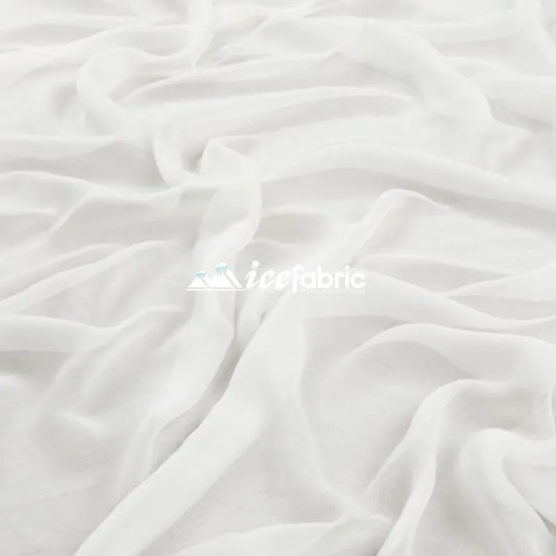 Off White Mia Chiffon Fabric / 60’’ Wide Soft chiffon Sheer Fabric