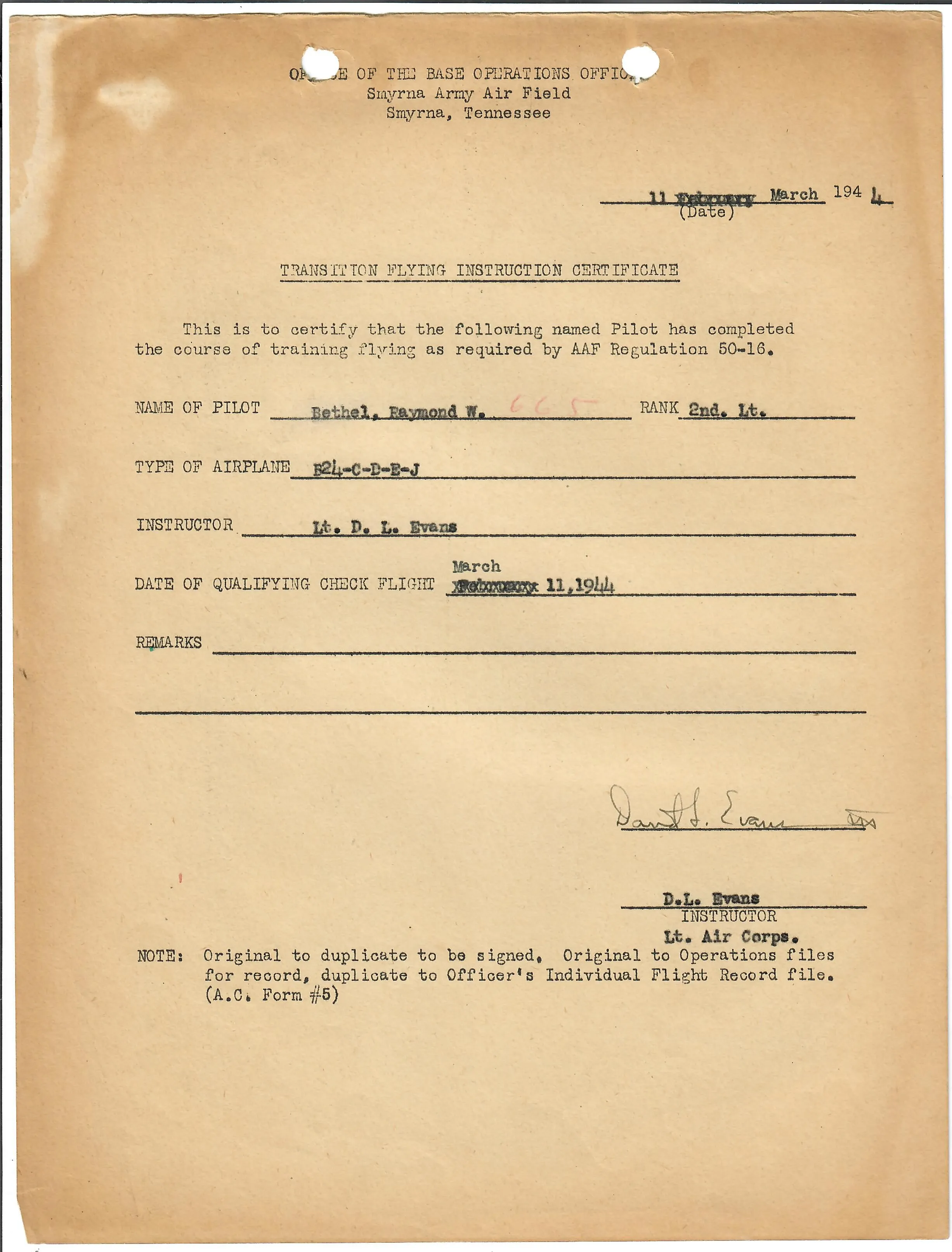 Original U.S. WWII 8th Air Force Flying 8-Balls Painted A-2 Leather Flight Jacket Named to Pilot Lt. Raymond Bethel, 44th Bombardment Group with Documents