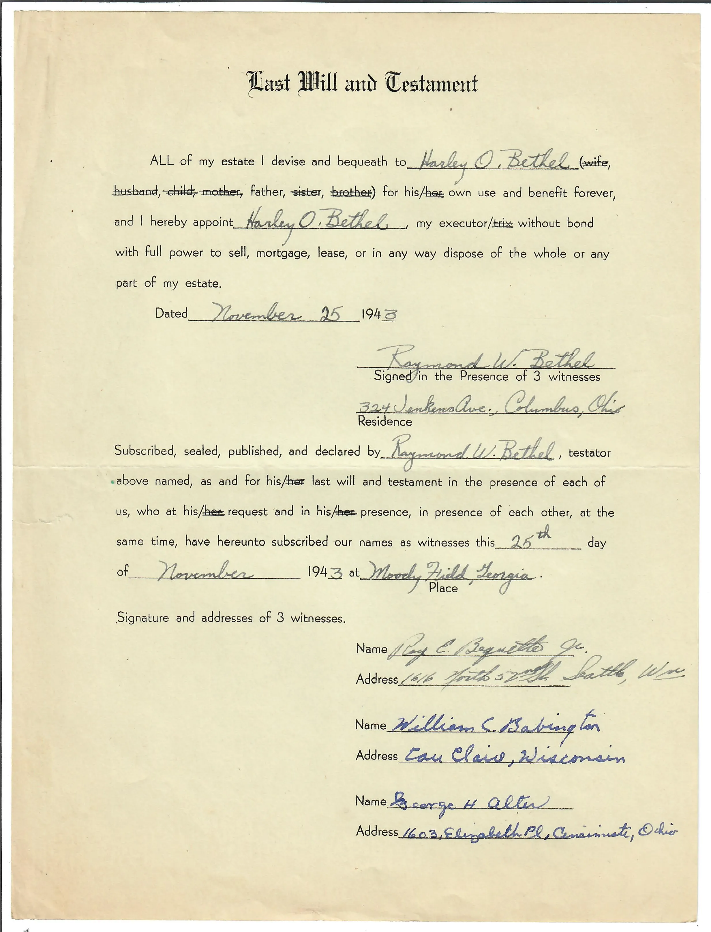 Original U.S. WWII 8th Air Force Flying 8-Balls Painted A-2 Leather Flight Jacket Named to Pilot Lt. Raymond Bethel, 44th Bombardment Group with Documents