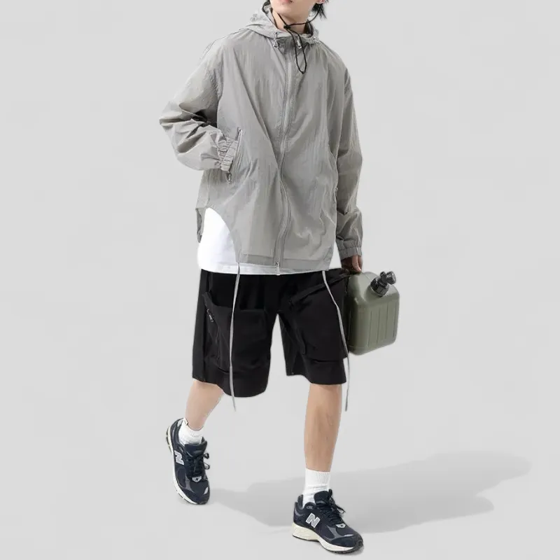 Oversized parachute quick dry jacket