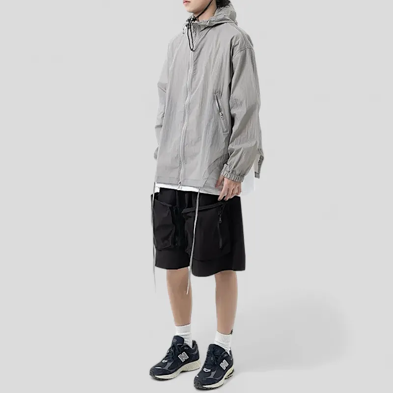 Oversized parachute quick dry jacket