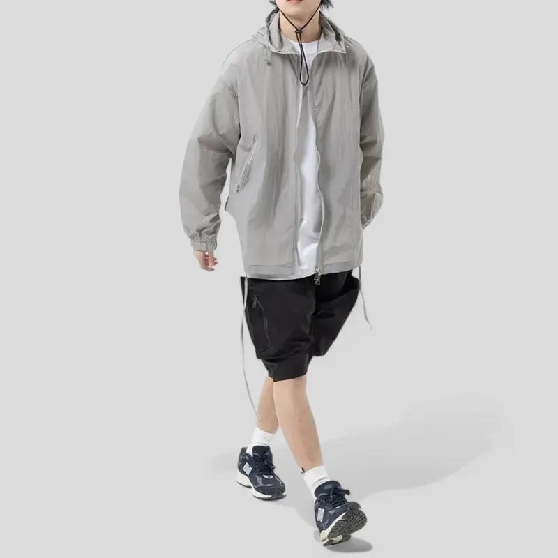 Oversized parachute quick dry jacket