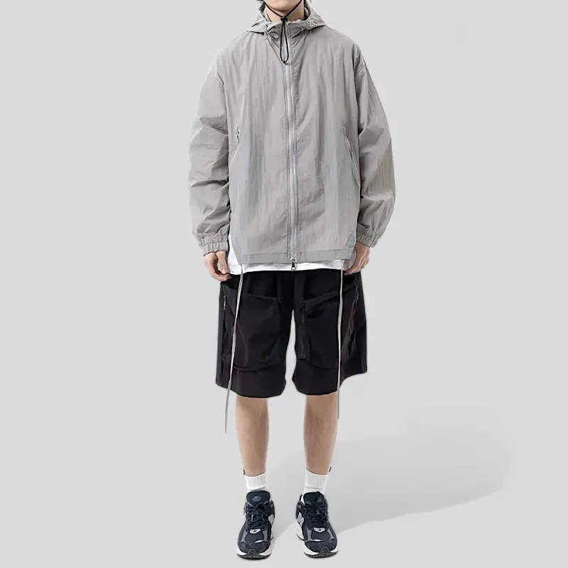 Oversized parachute quick dry jacket