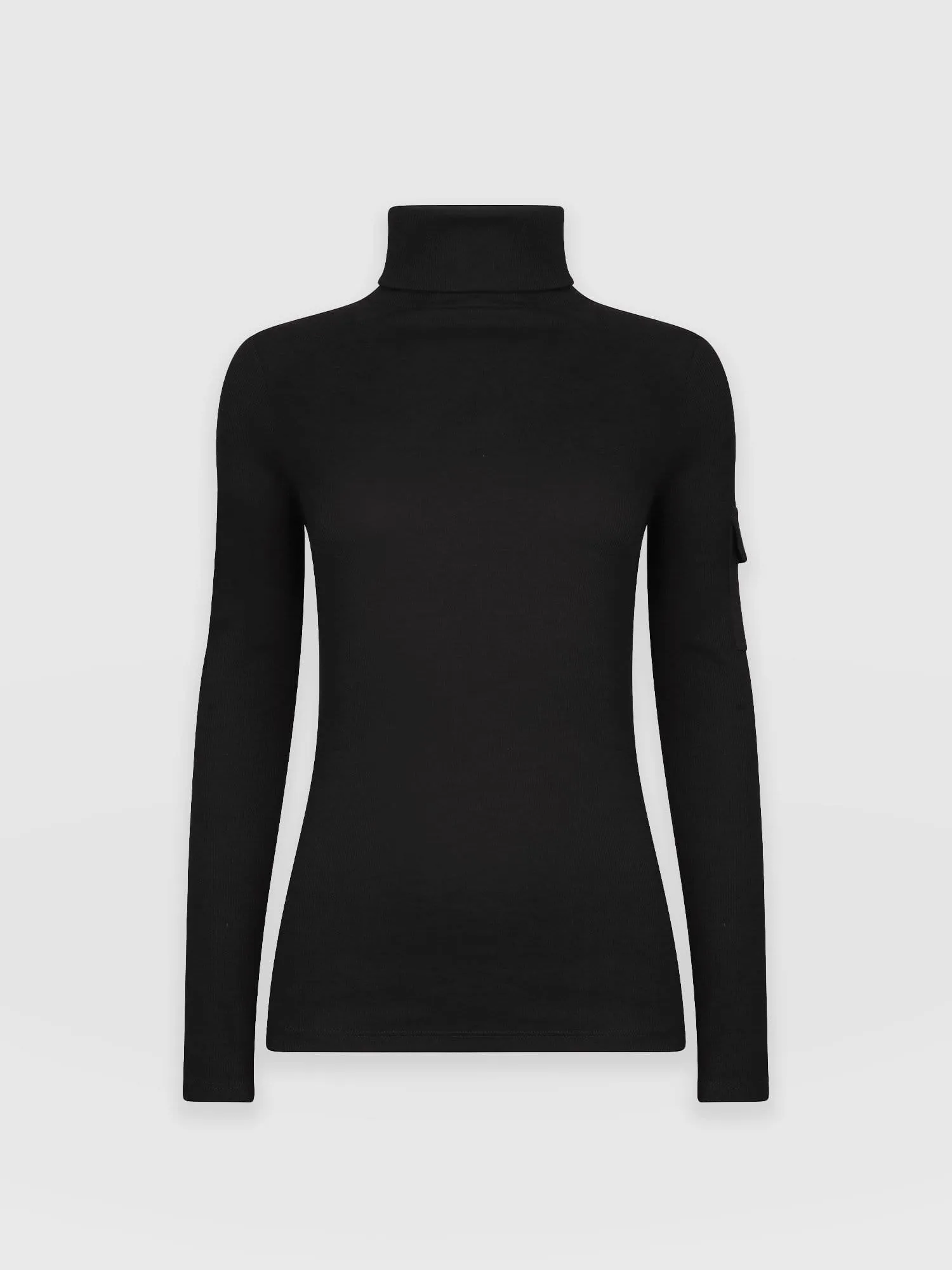 Pocket Turtle Neck - Black