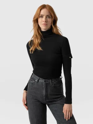 Pocket Turtle Neck - Black