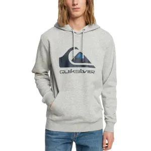 Quiksilver Mens Big Logo Casual Pullover Hoodie - Grey