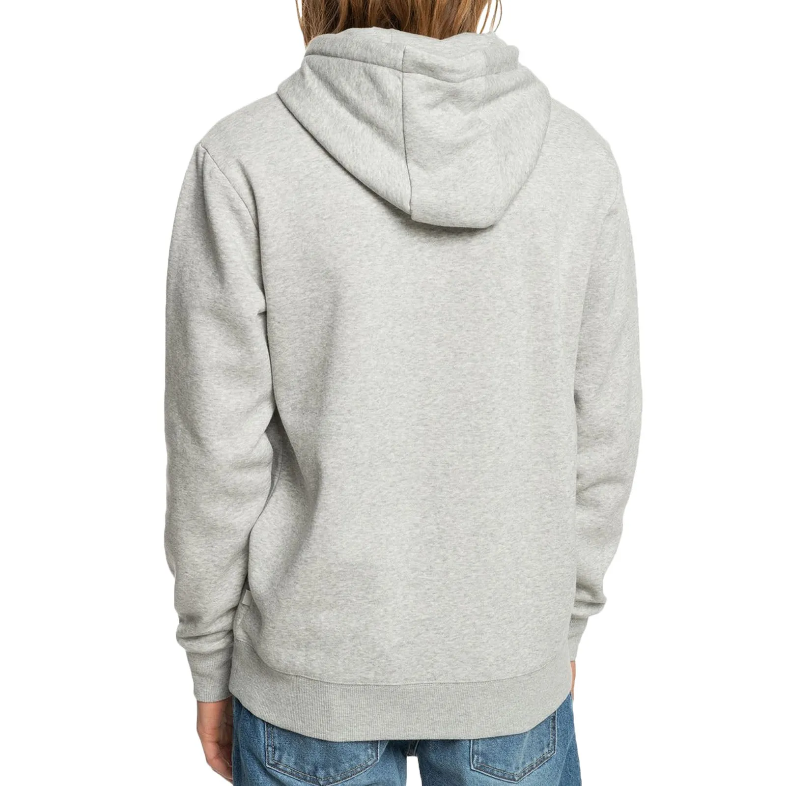 Quiksilver Mens Big Logo Casual Pullover Hoodie - Grey