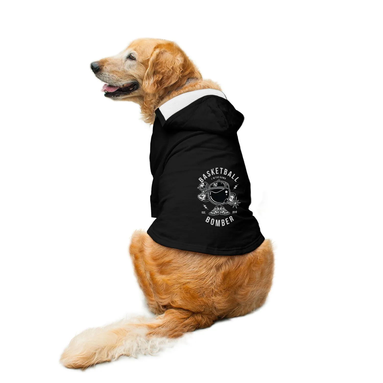 "Basketball Bomber" Printed Dog Hoodie Jacket