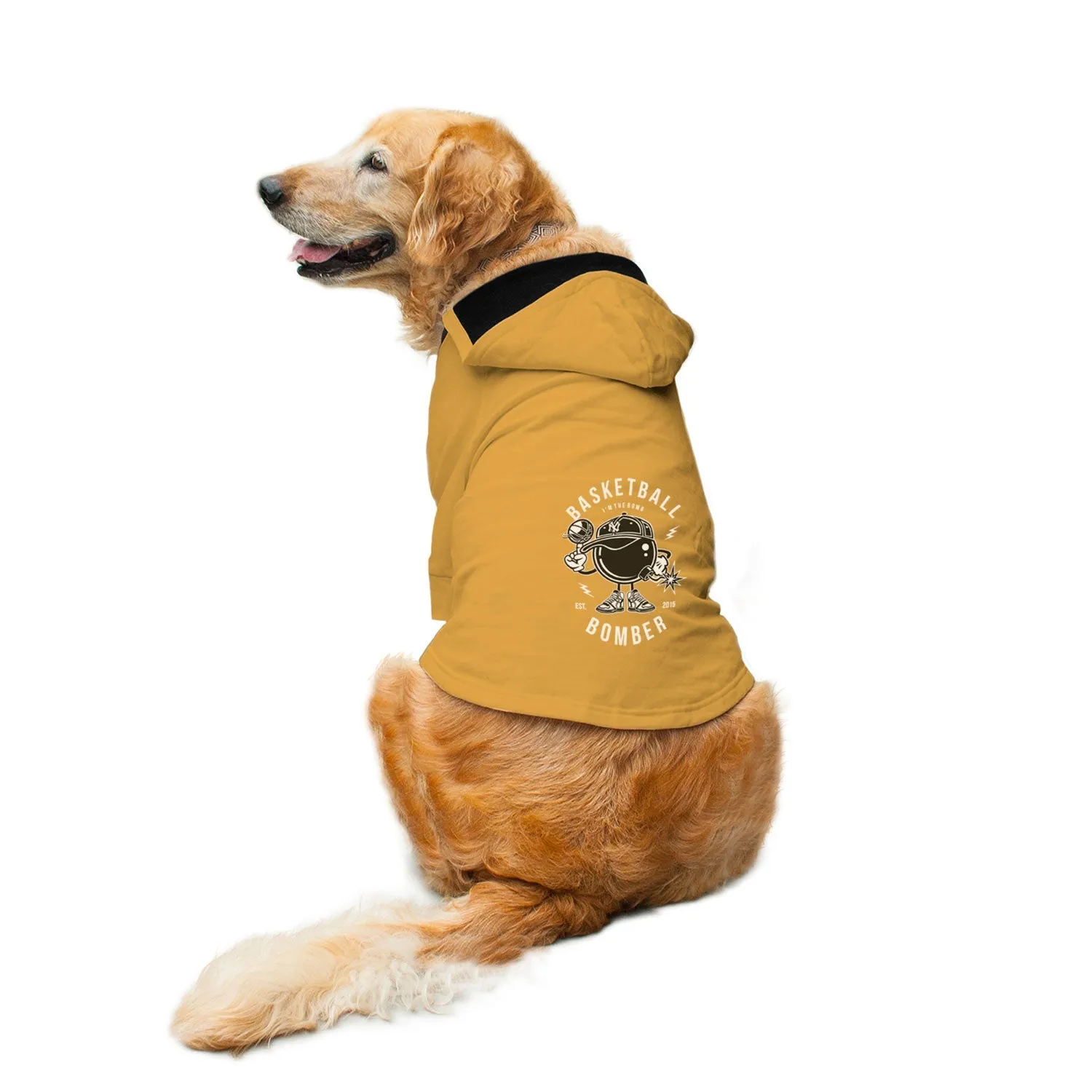 "Basketball Bomber" Printed Dog Hoodie Jacket